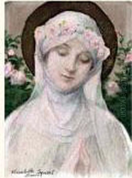 Portrait De Sainte Oil Painting by Elisabeth Sonrel