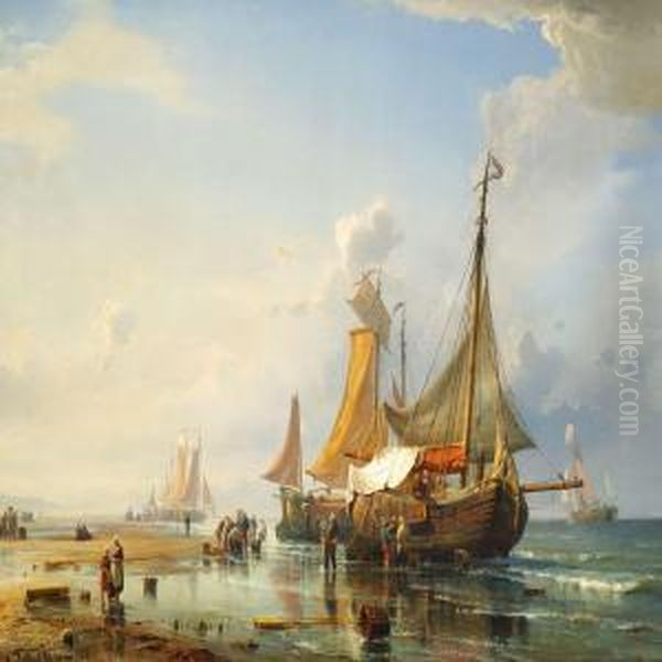 From The Dutch Coast Oil Painting by C. F. Sorensen