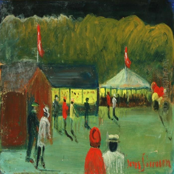 View From Dyrehavsbakken Oil Painting by Jens Sorensen