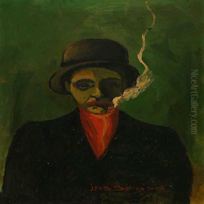 Gogler Pa Dyrehavsbakken Oil Painting by Jens Sorensen