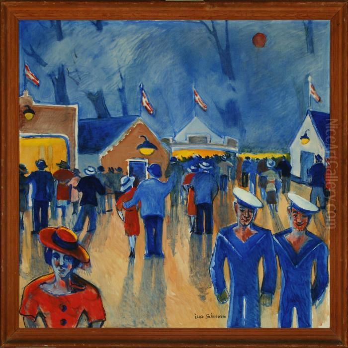 Scenery From Bakken Oil Painting by Jens Sorensen