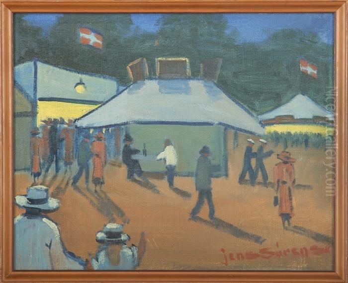 Dyrehavsbakken Oil Painting by Jens Sorensen