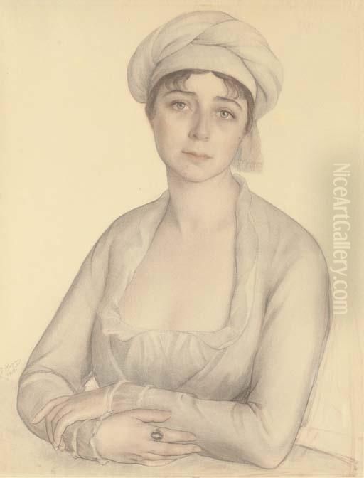 Portrait Of Vera Tischenko Oil Painting by Savely Sawelij Sorin /