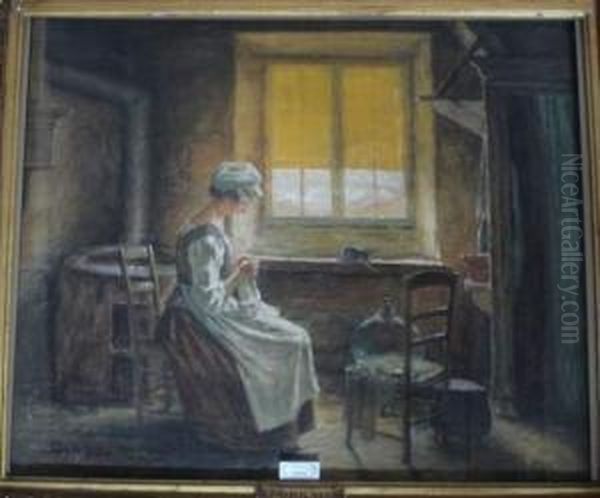 La Couture Oil Painting by Albert Sorkau