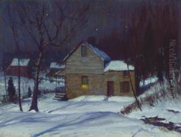 The Neighbor's House Oil Painting by George William Sotter