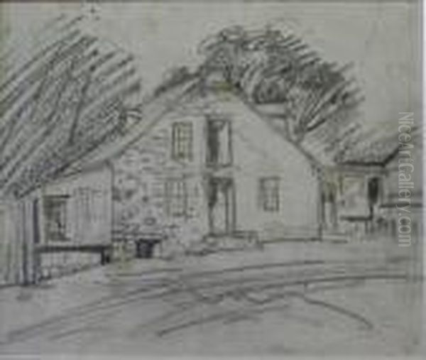 House Oil Painting by George William Sotter