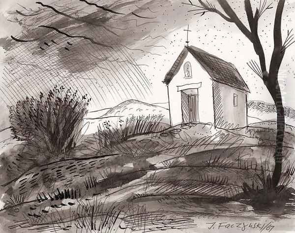 Shrine Oil Painting by Jerzy Faczynski