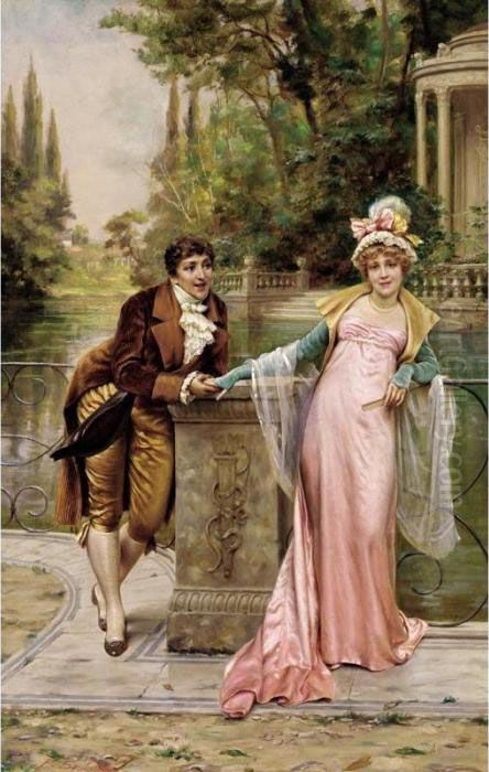 The Proposal Oil Painting by Charles Joseph Frederick Soulacroix
