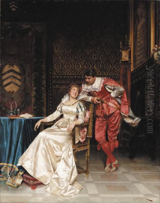 A Welcome Distraction
Oil On Canvas Oil Painting by Charles Joseph Frederick Soulacroix