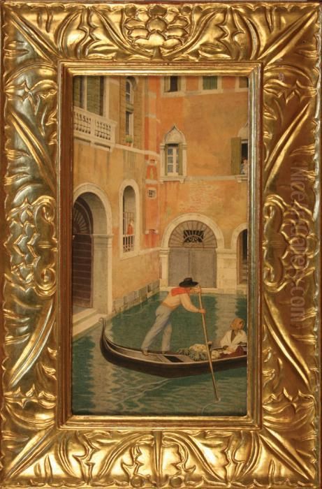 Campo De La Guerra, Venice Oil Painting by Joseph Edward Southall
