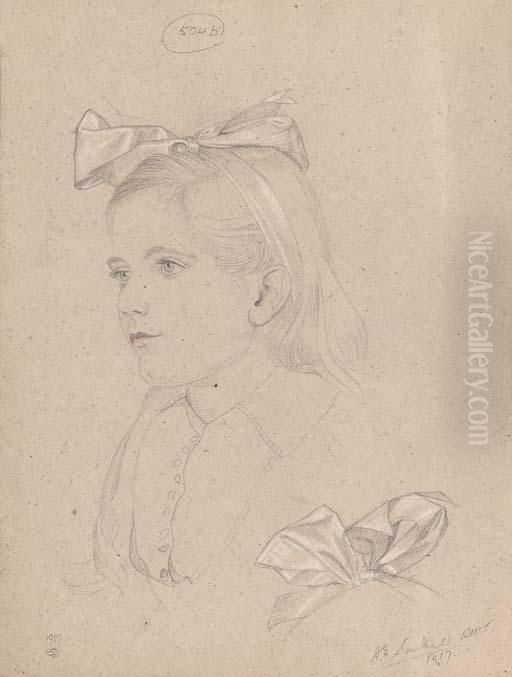 The White Bow Oil Painting by Joseph Edward Southall