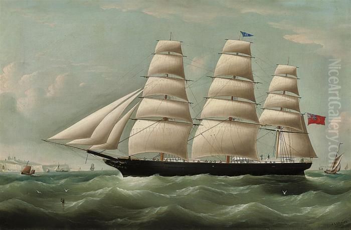 The Henry Reed
 Passing Dover Oil Painting by Richard Barnett Spencer