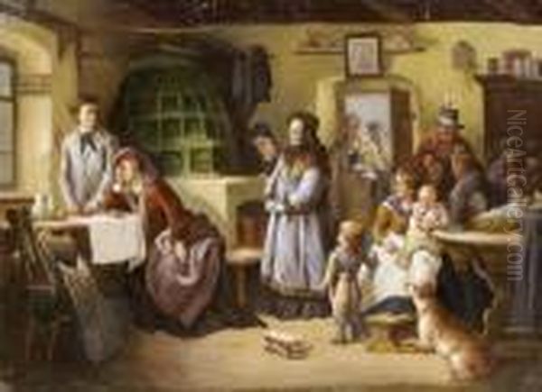 Fogadoban Oil Painting by Carl Johann Spielter