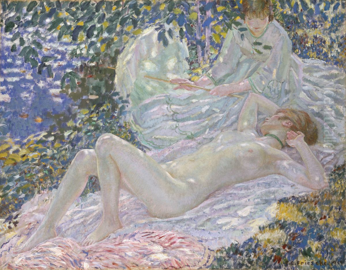 Summer Oil Painting by Frederick Carl Frieseke
