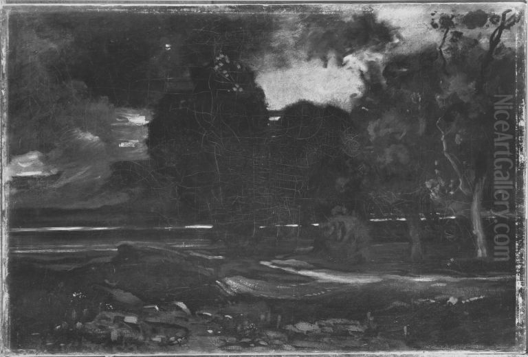 Gewitterstimmung Oil Painting by Adolf Stabli