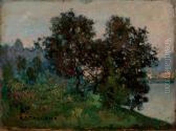 In Riva Al Fiume Oil Painting by Arturo Stagliano