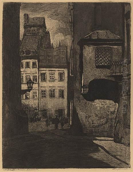 Warszawa. Ulica Jezuicka, 1929-1933 Oil Painting by Zofia Stankiewicz