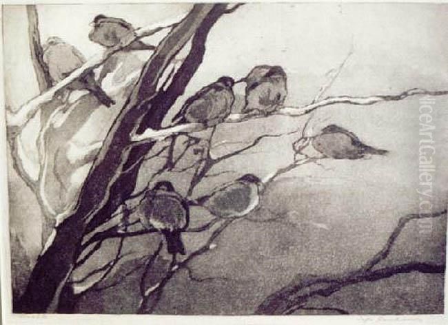 Wroble Oil Painting by Zofia Stankiewicz