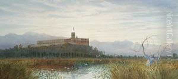 Chapultepec Castle, Mexico City Oil Painting by Anthony Carey Stannus