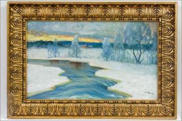 Pakkaspaiva - Frostdag. Oil Painting by Mikael Stanowsky