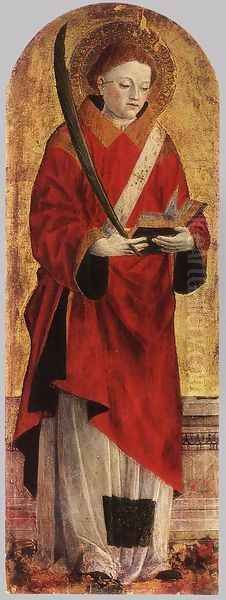 St Stephen The Martyr Oil Painting by Vincenzo Foppa
