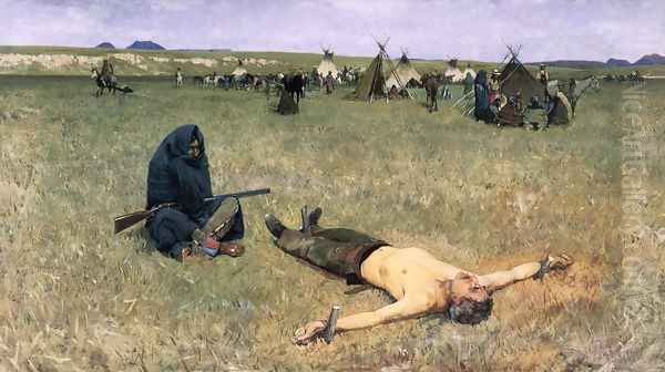 The Captive Oil Painting by Henry Farny