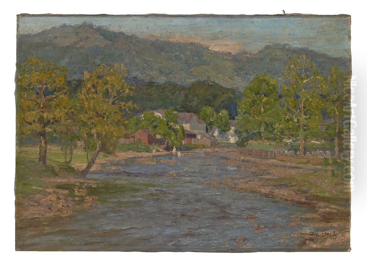 Landscape Oil Painting by Theodore Clement Steele
