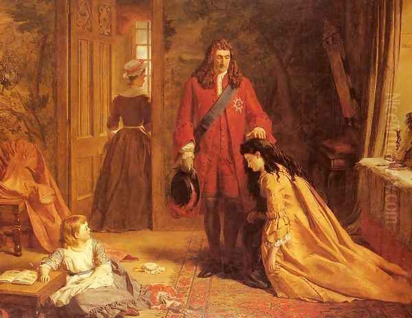 An Incident In tHe Life Of lady Mary Wortley Montague Oil Painting by William Powell Frith