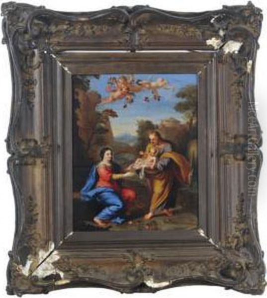 The Holy Family Oil Painting by Jacques De Stella