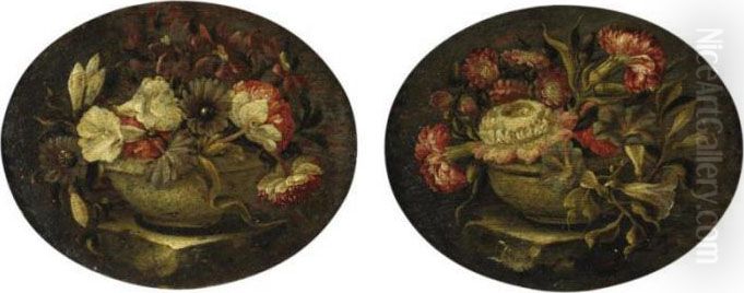 Nature Morte Con Vasi Di Fiori Oil Painting by Ignazio Stern