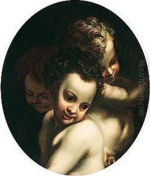 Putti Oil Painting by Ignazio Stern