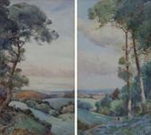 Up By 
Glaisdale, Whitby, North Yorkshire Moors Oil Painting by Alfred Stevens