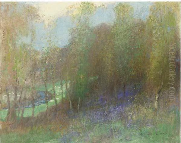 The Bluebell Wood Oil Painting by Robert Macaulay Stevenson