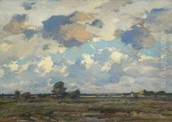 Weite Dachauer
 Moorlandschaft Oil Painting by Hermann Stockmann