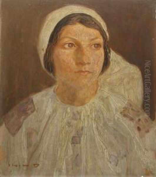 Tarancain Strai Popular Oil Painting by Dumitrescu Stoica