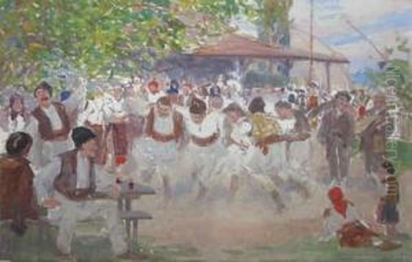 Zi De Sarbatoare Oil Painting by Dumitrescu Stoica