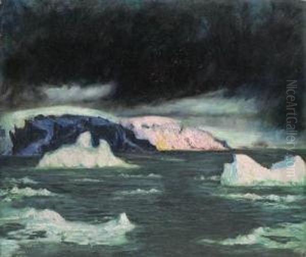Antarctica Oil Painting by Frank Wilbert Stokes