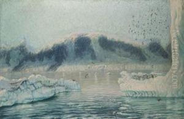 Wienecke Island (moonlight) Oil Painting by Frank Wilbert Stokes