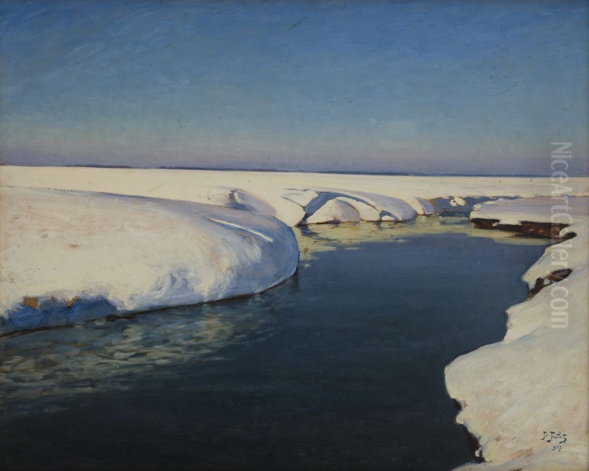 Snow Oil Painting by Julian Falat