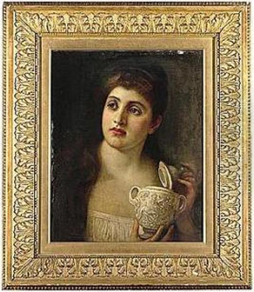 R.a., -, Pandora Opening The 
Jar, Signed With A Monogram C.r., Oil On Canvas, 50 By 39 Cm.; 19n By 
15iin Oil Painting by George Adolphus Storey