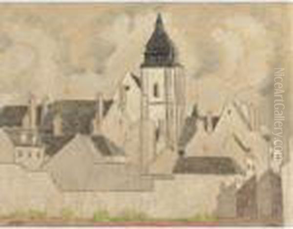 A Church In Chantecaille Oil Painting by John Henry Bradley Storrs