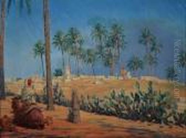 Oasi Oil Painting by Vito Stracquadaini