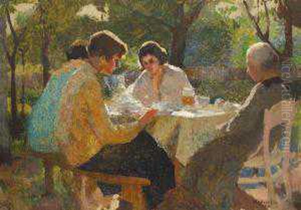 In Gradina Oil Painting by Ipolit Strambu