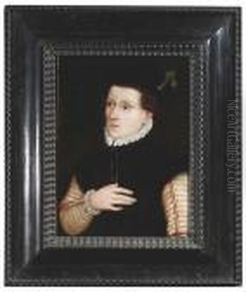 Portrait Of A Nuremberg Lady, Supposed To Be Clara Praun Oil Painting by Lorenz Strauch