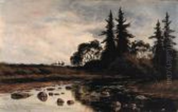 Indian Creek Oil Painting by James Everett Stuart