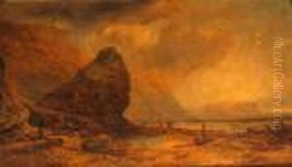 The Yorkshire Coast Oil Painting by Ralph I Stubbs