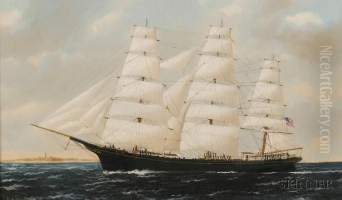 Portrait Of The Ship 
P.n. Blanchard Oil Painting by William Pierce Stubbs