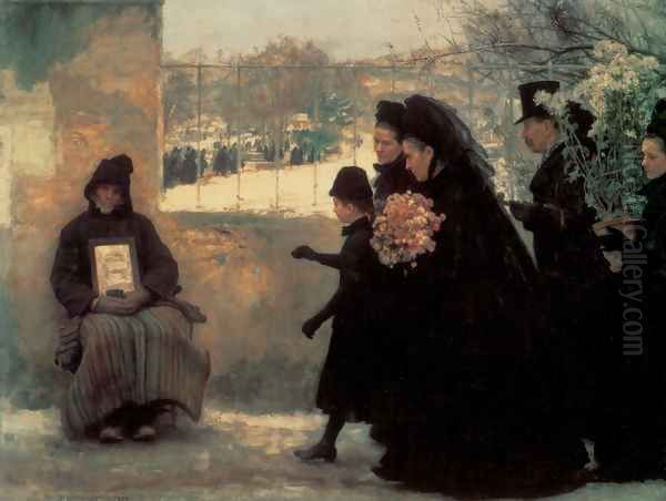 La Toussaint (All Saints' Day) Oil Painting by Friant Emile