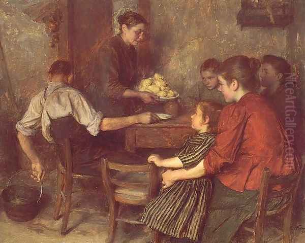 The Frugal Repast Oil Painting by Friant Emile