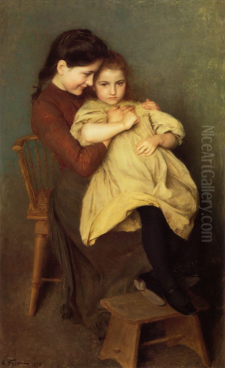 Chagrin d'Enfant Oil Painting by Friant Emile